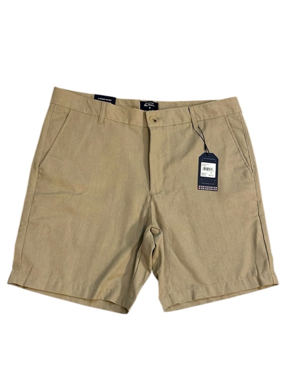 NWT Ben Sherman Men’s Khaki Herringbone Classic Preppy Shorts Size 38